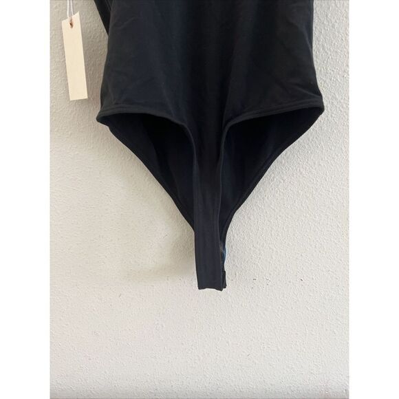Good American Women's Sz 1/Small Black Sleeveless Scoop Neck Bodysuit NWT - Picture 3 of 8